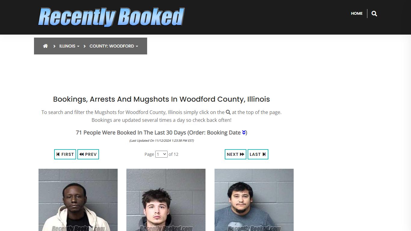 Bookings, Arrests and Mugshots in Woodford County, Illinois