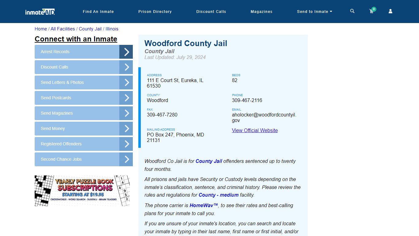 Woodford County Jail - Inmate Locator